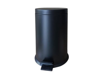 Odpadkový kôš, pedálový, kovový, 16 l, odnímateľná nádoba, čierna