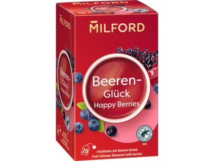 Ovocný čaj, 20x2,5 g, MILFORD "Happy berries", bobuľové ovocie