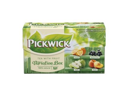 Čierny čaj,  20x1,5 g, PICKWICK "Zelené variácie", pomaramč, čierna ríbezľa, jablko, broskyňa