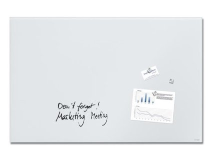 Magnetická sklenená tabuľa, 100x65x1,5 cm, SIGEL "Artverum® ", super biela, matná