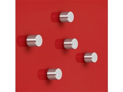 Magnetky v tvare valca, extra silné, 5 ks, SIGEL "SuperDym", strieborná