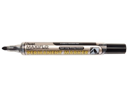 Permanentný popisovač, 1,5 mm, kužeľový hrot, PENTEL "Maxiflo NFL50", čierna