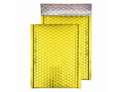 Bublinková obálka, C5+, 250x180 mm, BLAKE, lesklá zlatá