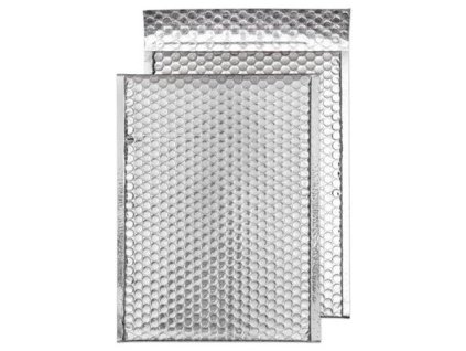 Bublinková obálka, C4, 324x230 mm, BLAKE, lesklá strieborná