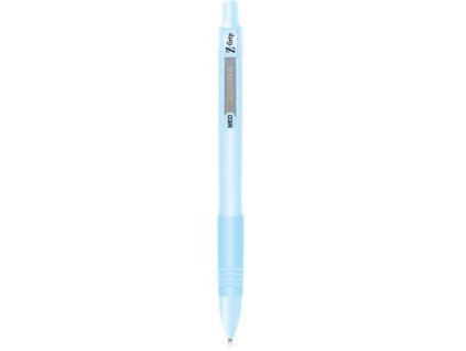 Guľôčkové pero, 0,27 mm, stláčací mechanizmus, modré telo pera, ZEBRA "Z-Grip Pastel", modré