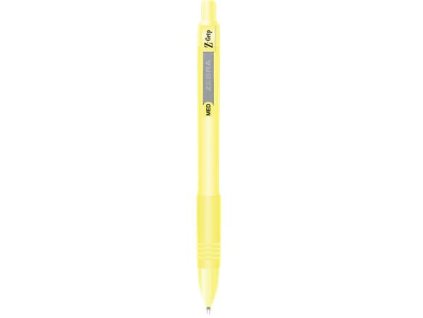 Guľôčkové pero, 0,27 mm, stláčací mechanizmus, žlté telo pera, ZEBRA "Z-Grip Pastel", modré