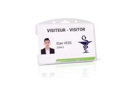 Visačka, plastová, otvorená, ležatá, 54x85 mm, DJOIS