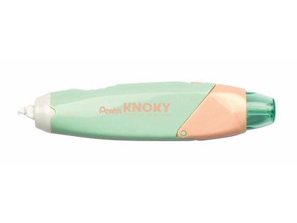 Korekčný roller, 5 mm x 6 m, naplniteľný, PENTEL "Knoky", svetlozelený-broskyňový