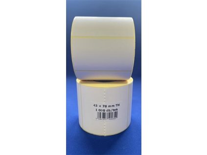 Etikety, termo, 43x78 mm, 1000 etikiet/kotúč, biele