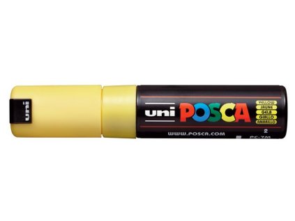 Dekoračný popisovač, 4,5-5,5 mm, UNI "Posca PC-7M", žltá