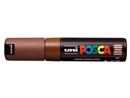 Dekoračný popisovač, 4,5-5,5 mm, UNI "Posca PC-7M", hnedá
