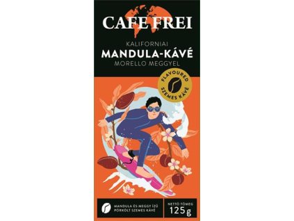 Káva, pražená, zrnková, 125 g, CAFE FREI "Kalifornská mandľa" s morellou višňou