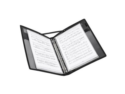 Doska na noty, 4-krúžková, 25 mm, A4, PP, VIQUEL "Vocalyz Adagio", čierna