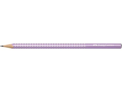 Grafitová ceruzka, B, trojhranné, FABER-CASTELL "Sparkle", metalická fialová
