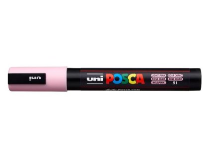Dekoračný popisovač, 1,8-2,5 mm, UNI "Posca PC-5M", svetloružová