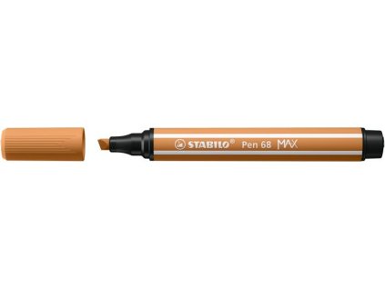 Fixka, 1-5 mm, zrezaný hrot, STABILO "Pen 68 MAX", tmavá okrová