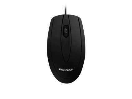 Myš, drôtová, optická, USB, CANYON "CM-1", čierna