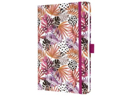 Zápisník, exkluzívny, 135x203 mm, linajkový, 87 listov, tvrdá obálka, SIGEL "Jolie", Apricot Jungle Fever