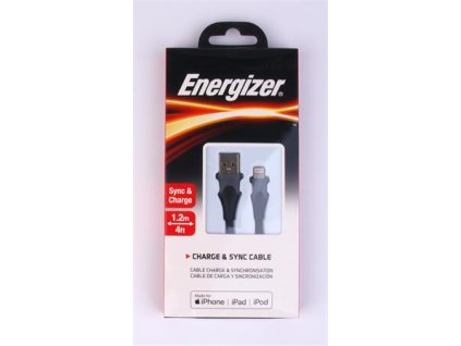 USB kábel, USB-A - Lightning (Apple), 1,2m, ENERGIZER, čierna
