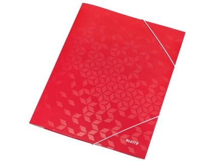 Dosky na dokumenty, 15 mm, kartónové, LEITZ "Wow", červená