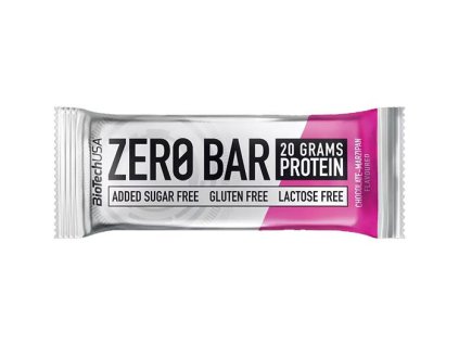 Proteínová tyčinka, bezlepková, 50g, BIOTECH USA "Zero Bar", čokoláda-marcipán