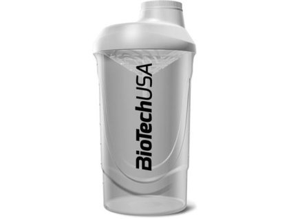 Šejker, 600ml, BIOTECH USA "Wave Shaker", čierna/strieborná
