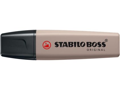 Zvýrazňovač, 2-5 mm, STABILO "BOSS original NatureColors", teplá sivá