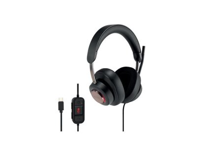 Náhlavné slúchadlá, s mikrofónom, USB-C, KENSINGTON "H2000"