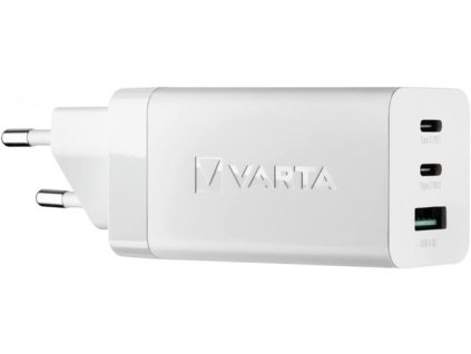 Sieťová nabíjačka, 1xUSB, 2x USB-C výstup, 65W, VARTA "High Speed"