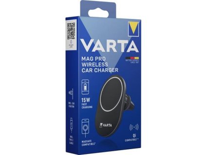 Držiak a nabíjačka do auta, Qi/USB-C PD, 15W, VARTA "Mag Pro"