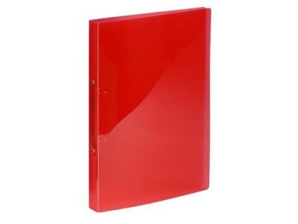 Krúžkový šanón, 2 krúžky, 20 mm, A4, PP, VIQUEL "Propyglass", červená