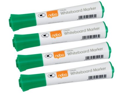 Popisovač na tabule, kužeľový hrot, 2 mm, 10 ks, NOBO "Glide", zelená