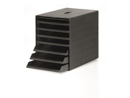 Zásuvkový box, plastový, 7 zásuviek, DURABLE "Idealbox Plus", antracitová