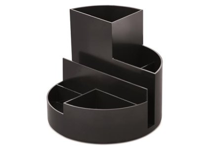 Držiak na písacie potreby, opakovane použiteľný, MAUL "Roundbox", čierna