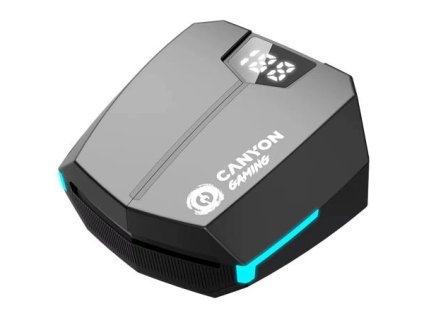 Slúchadlá, bezdrôtové, Bluetooth 5.3, gaming, CANYON "DoubleBee GTWS-2", čierna