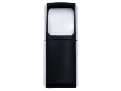 Lupa, 35x38 mm, s LED svetlom, WEDO, čierna