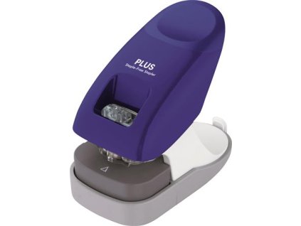 Zošívačka bez spiniek, stolová, 10 listov, PLUS, modrá