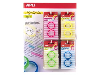 Pásky na zvýraznenie textu, displej, 32 ks, APLI, rôzne farby