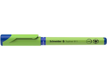 Liner, 0,4 mm, vymeniteľná náplň, recyklované telo, SCHNEIDER "Topliner 911", modrá