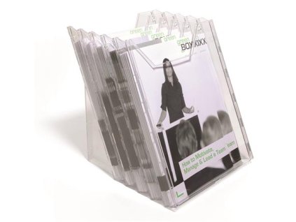 Stojan na prospekty, stolový a nástenný, stojatý, A4, DURABLE "COMBIBOXX® XL", priehľadná