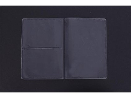 Obal na preukaz, delené puzdro, PVC, priehľadná