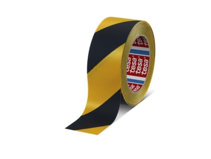 Označovacia páska na podlahy, 50 mm x 33 m, TESA "Professional Premium", čierna-žltá