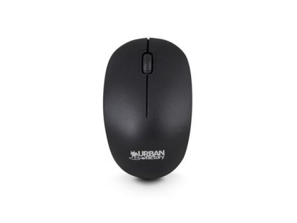 Myš, bezdrôtová, optická, malá veľkosť, USB, URBAN FACTORY "Free", čierna