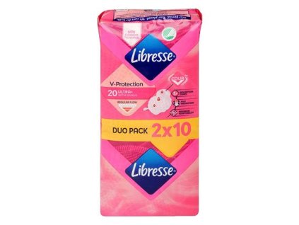 Hygienické vložky, ultra normal, s krídelkami, 2x10 ks, LIBRESSE