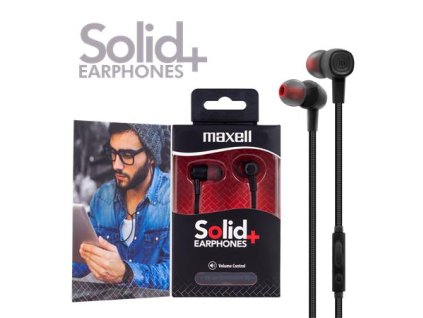 Slúchadlá, s mikrofónom, MAXELL "Solid+", čierna