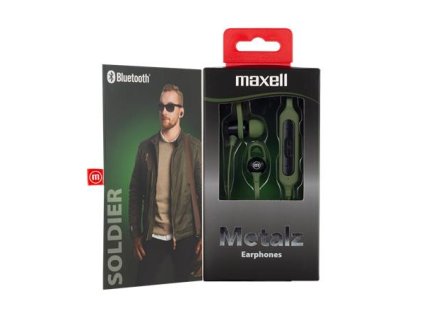 Slúchadlá, bezdrôtové, Bluetooth 5.1, s mikrofónom, MAXELL "Metalz Soldier", kaki