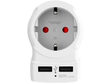 Cestovný adaptér, do USA, USB, uzemnený, SKROSS