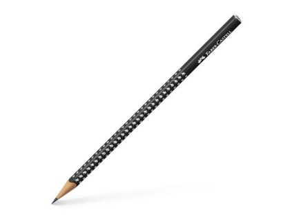 Grafitová ceruzka, B, trojhranná, FABER-CASTELL "Sparkle", perleťovo čierna