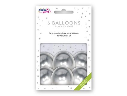 Balón, 30 cm, PUKKA PAD, metalická strieborná