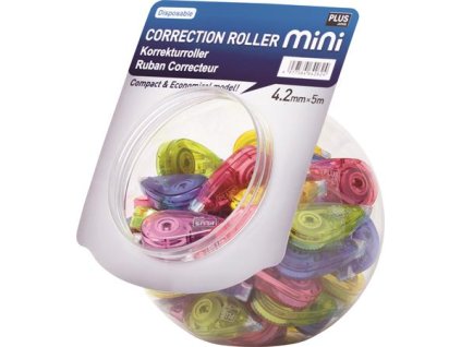 Korekčný roller, disolej, mini, 5 mm x 6 m, PLUS, rôzne farby